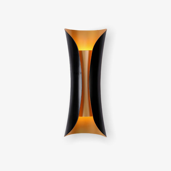 modern gold black flame art wall sconce