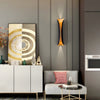 modern gold black flame art wall sconce