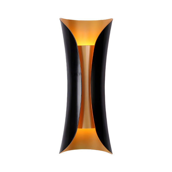 modern gold black flame art wall sconce