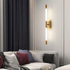 modern gold iron acrylic linear led wall sconce