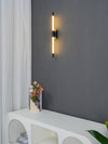 modern gold iron acrylic linear led wall sconce