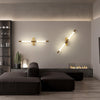 modern gold iron acrylic linear led wall sconce