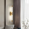 modern gold iron acrylic linear led wall sconce