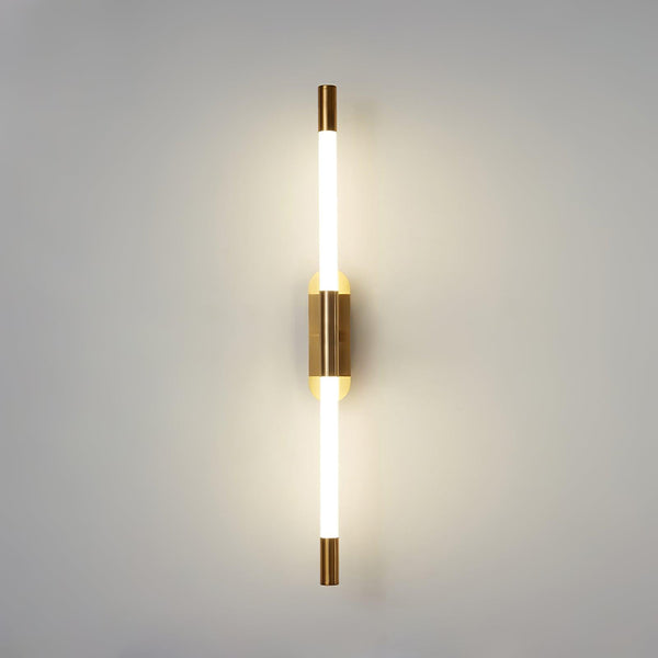 modern gold iron acrylic linear led wall sconce