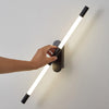 modern gold iron acrylic linear led wall sconce