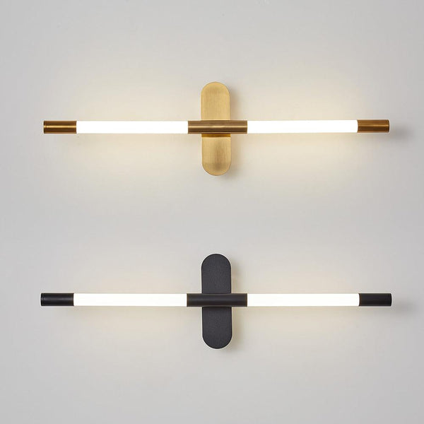 modern gold iron acrylic linear led wall sconce