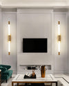 modern gold iron acrylic linear led wall sconce