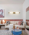 modern gold iron acrylic linear led wall sconce