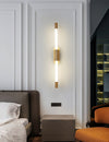 modern gold iron acrylic linear led wall sconce
