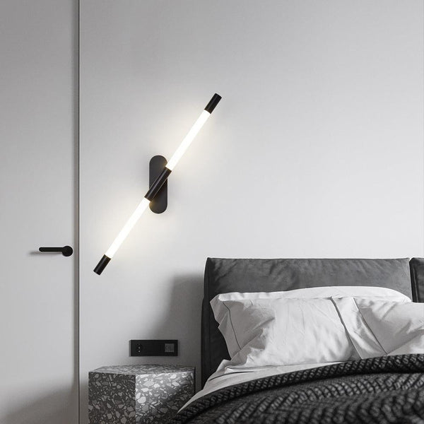 modern gold iron acrylic linear led wall sconce
