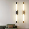 modern gold iron acrylic linear led wall sconce