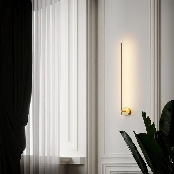 modern gold iron acrylic stick wall sconce