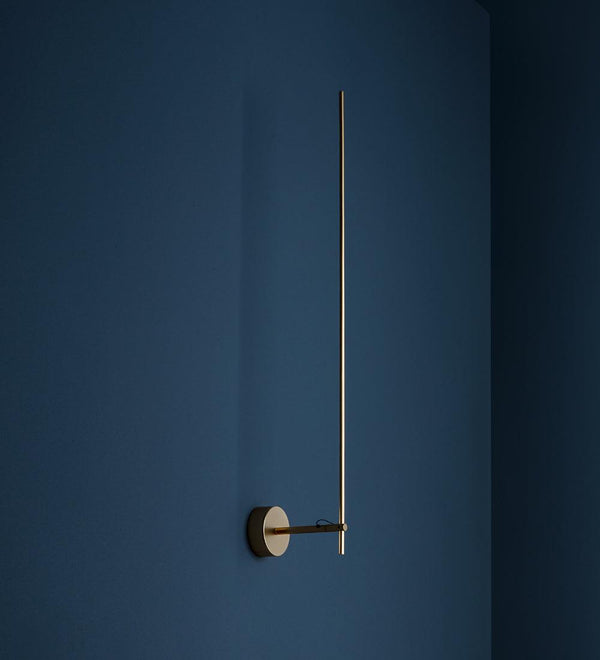 modern gold iron acrylic stick wall sconce