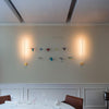 modern gold iron acrylic stick wall sconce