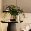 modern gold iron drum table lamp