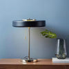 modern gold iron drum table lamp