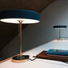 modern gold iron drum table lamp