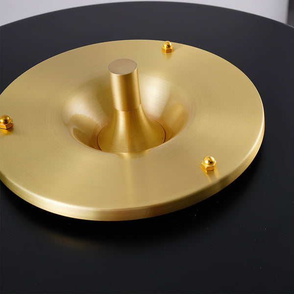 modern gold iron drum table lamp