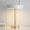 modern gold iron drum table lamp