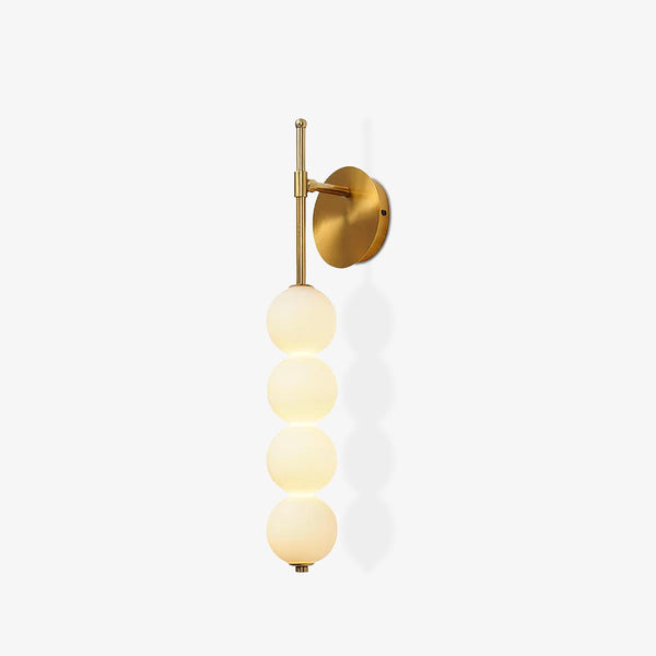 modern gold iron opal glass abacus wall sconce