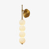 modern gold iron opal glass abacus wall sconce