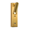 modern gold metal cylinder led wall sconce set of 2