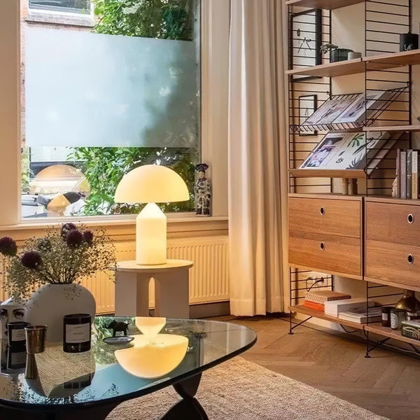 modern gold plated metal dome table lamp