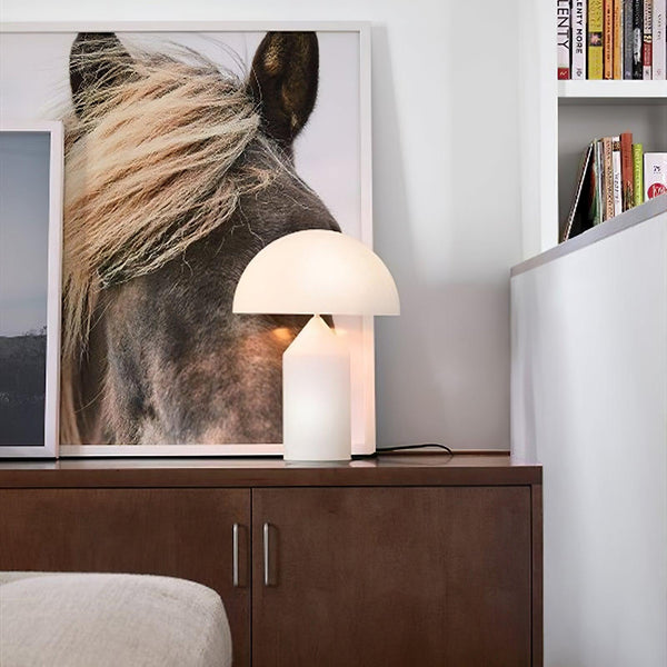 modern gold plated metal dome table lamp