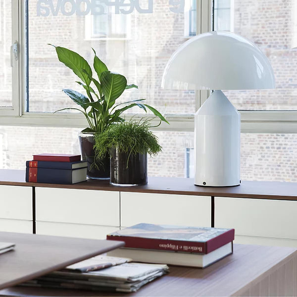 modern gold plated metal dome table lamp