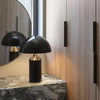 modern gold plated metal dome table lamp