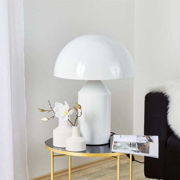 modern gold plated metal dome table lamp