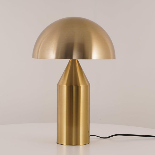 modern gold plated metal dome table lamp