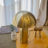 modern gold plated metal dome table lamp