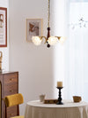 modern gold walnut opal glass petal chandelier
