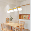 modern gold white cotton ball chandelier
