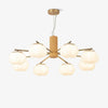 modern gold white cotton ball chandelier