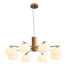 modern gold white cotton ball chandelier