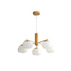 modern gold white cotton ball chandelier