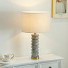 modern grey marble fabric table lamp