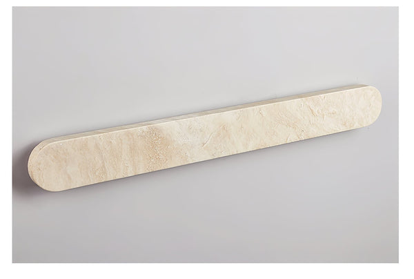modern honed yellow travertine sculptural led wall sconce