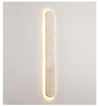 modern honed yellow travertine sculptural led wall sconce