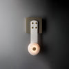 modern leather alabaster led sconce