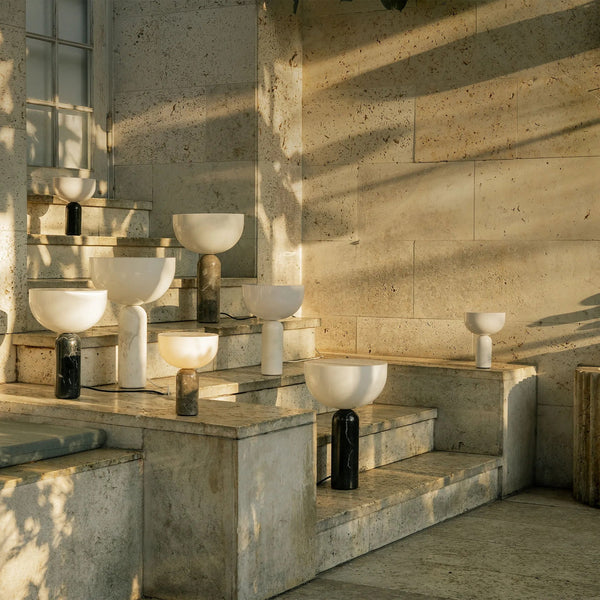 modern marble acrylic cordless table lamp