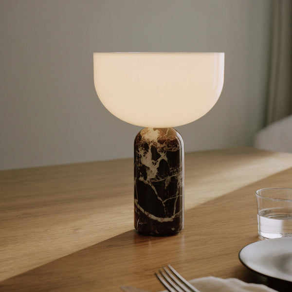 modern marble acrylic cordless table lamp