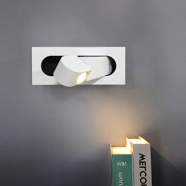 modern matt black aluminum led reading wall light