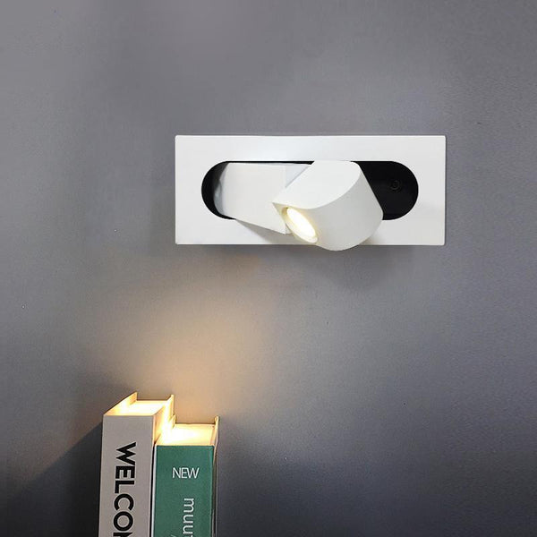 modern matt black aluminum led reading wall light