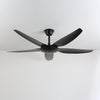 modern matte black abs led ceiling fan
