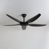 modern matte black abs led ceiling fan