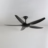 modern matte black abs led ceiling fan
