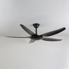 modern matte black abs led ceiling fan
